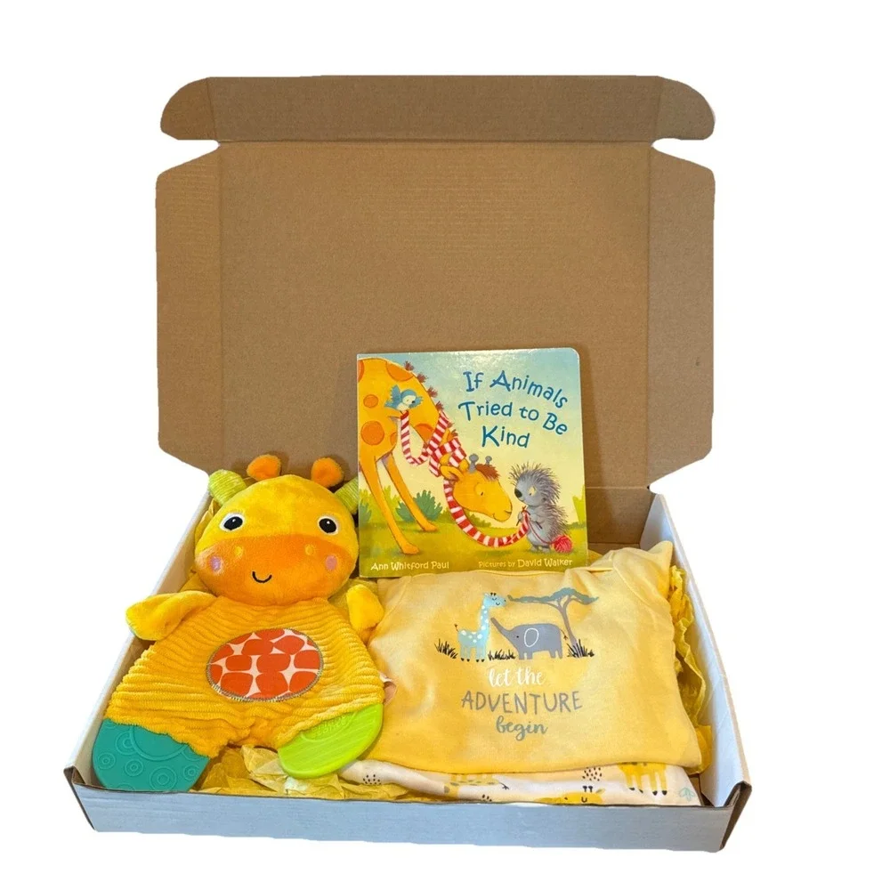 Unisex Baby Shower Gift Box, Newborn Essentials Bedtime Present, Infant Gift Set